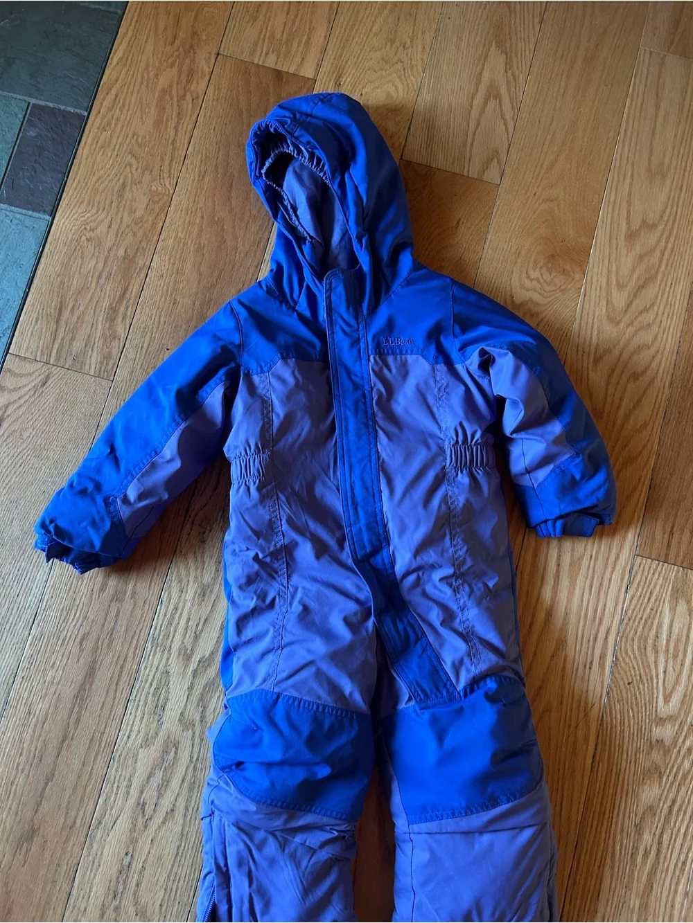 L.L. Bean Blue One-Piece Snowsuit 3T
